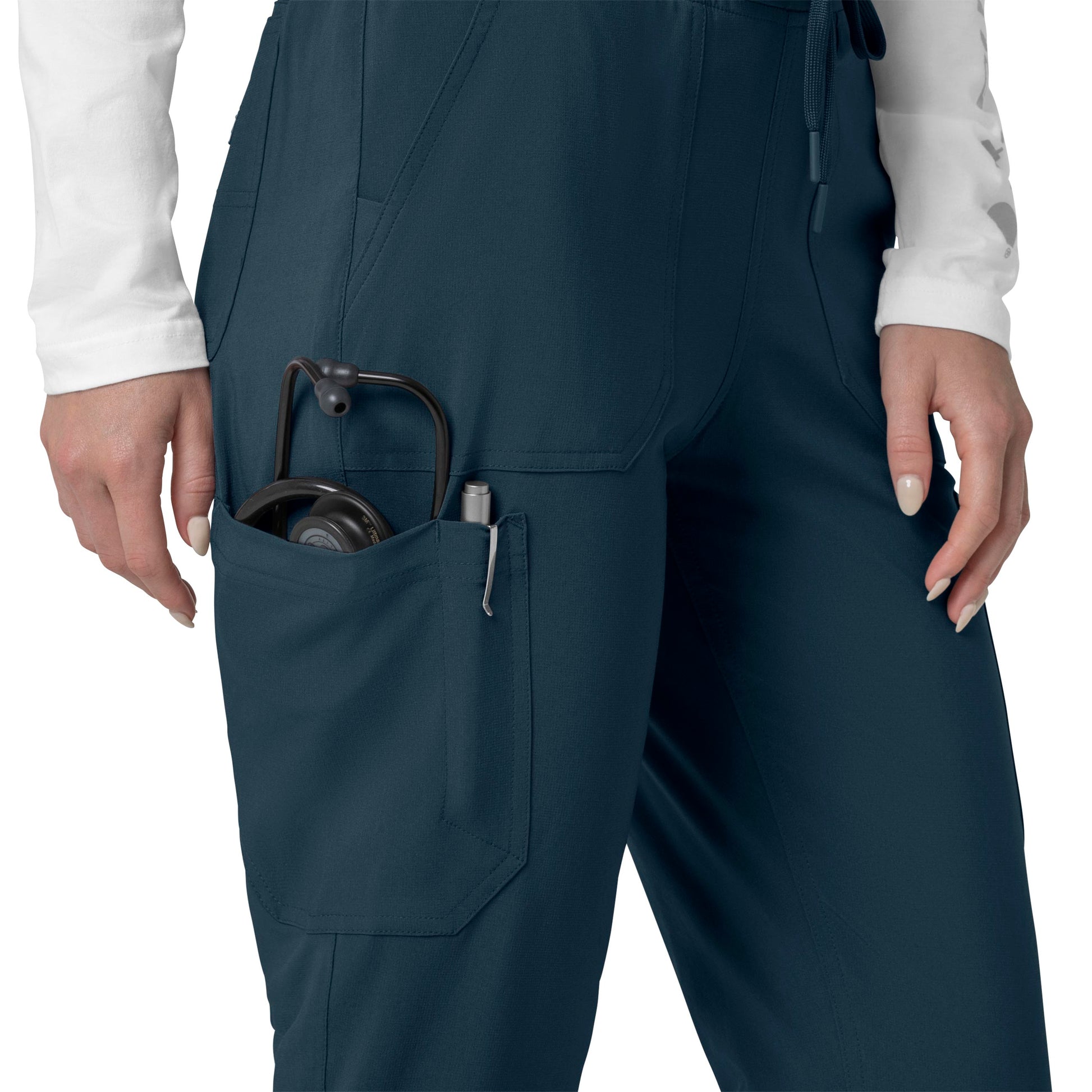 Force Cross-Flex C53110 Cargo Jogger Scrub Pants Navy Model Image Alternate | Carhartt