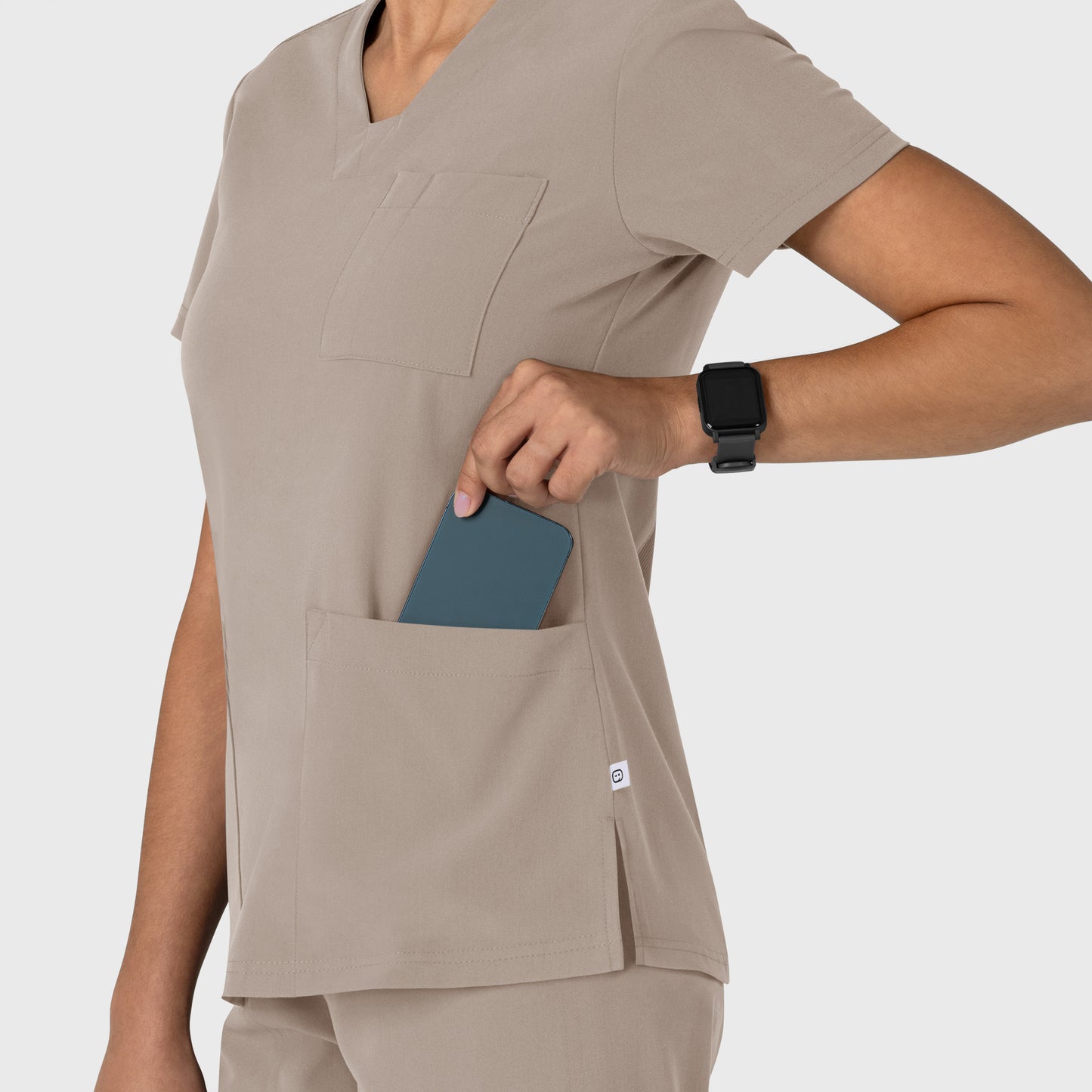 Nova 6132 Flex-n-Reach V-Neck Scrub Top Haze Model Image Alternate | Wink