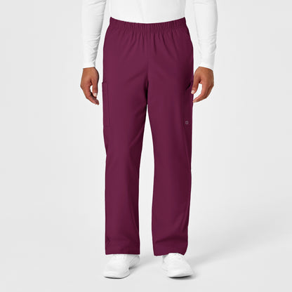 W123 5855 Unisex Multi-Cargo Scrub Pants Wine Model Image Alternate | Wink