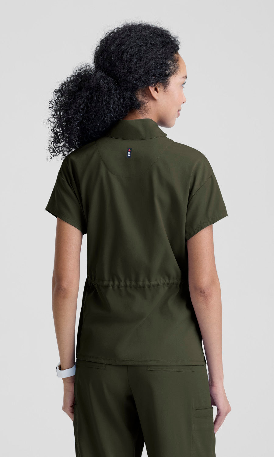 Grey's Anatomy Stretch GRST324 Nina Top Olive - back