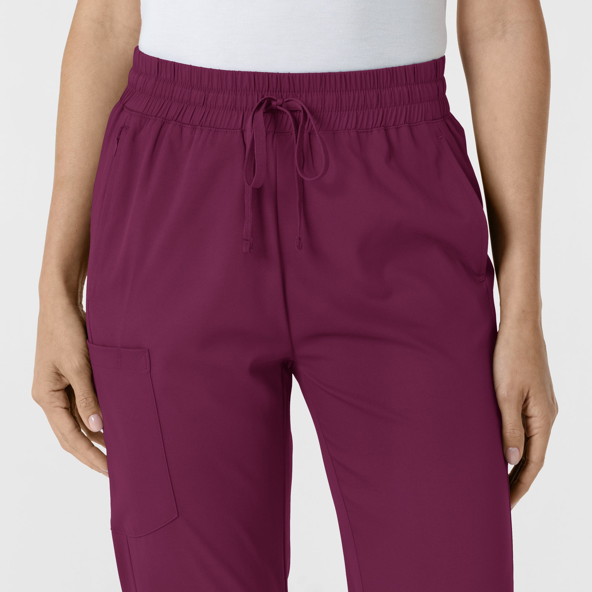 Boundless 5251 Bootcut Scrub Pants Wine Model Image Left Side | Wink