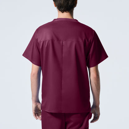 ProFlex LT108 Men's 2 Pocket V Neck Scrub Top Wine Image