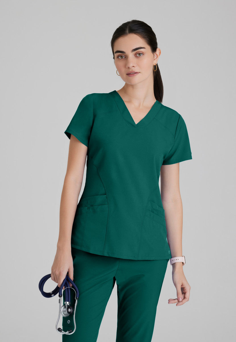 Barco One 5106 Pulse Scrub Top Hunter Green