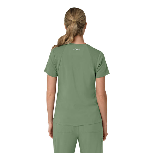 Force Cross-Flex C13210 Women's Flex Panel V-Neck Scrub Top Green Slate