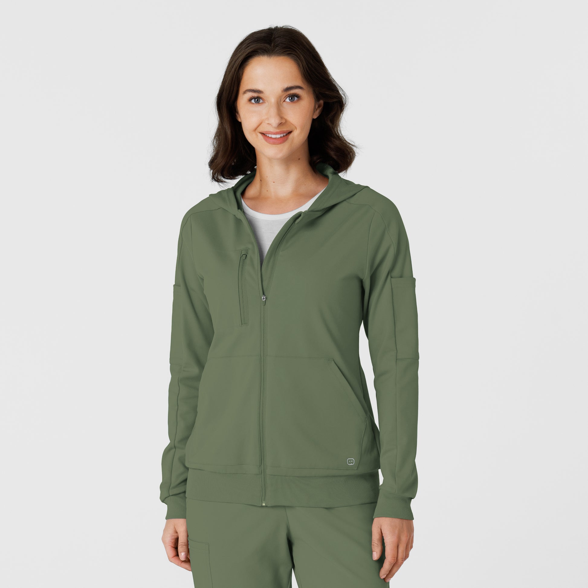 RENEW Knit 8159 Women’s Zip Hoodie Olive