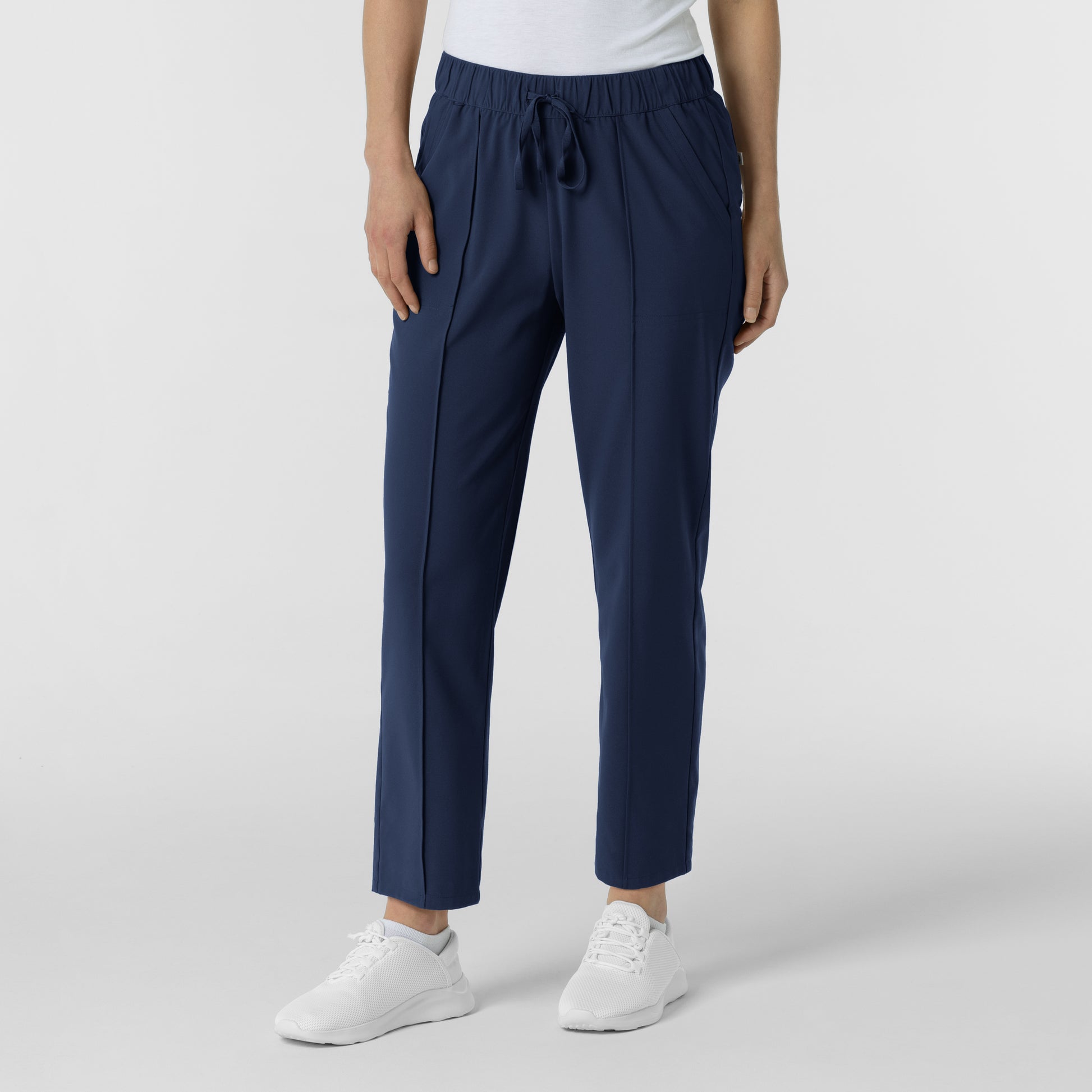 RENEW 5154 Women's Pintuck Scrub Pants Navy