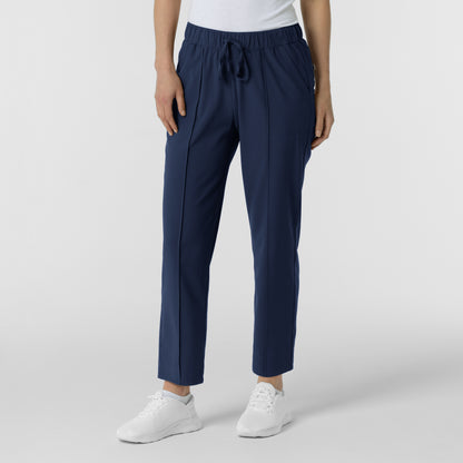 RENEW 5154 Women's Pintuck Scrub Pants Navy