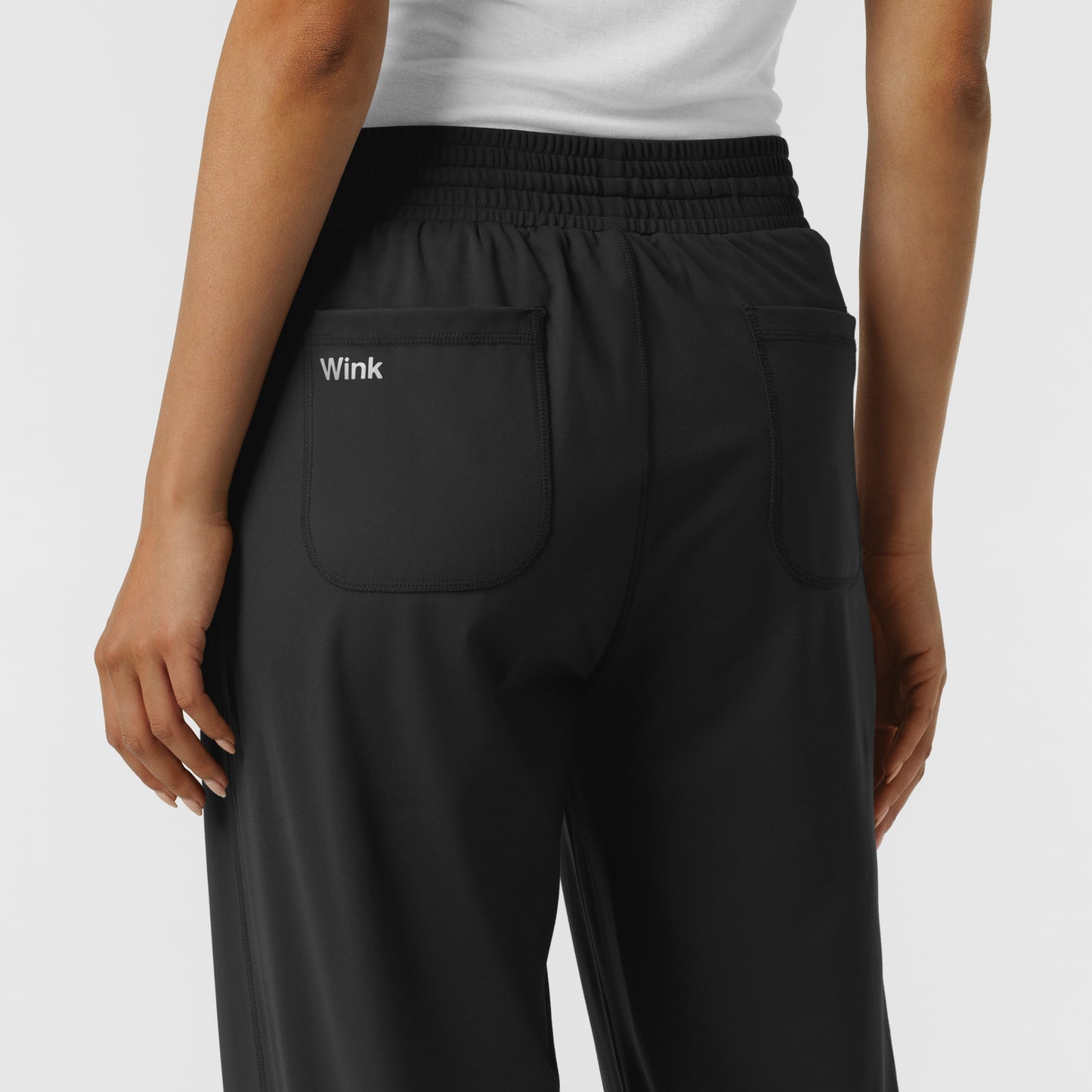 RENEW Knit 5559 Women's Wide Leg Scrub Pants Black