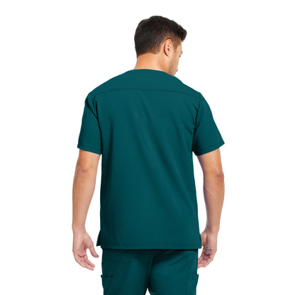 V-Tess WT149 Men's 3 Pocket V Neck Scrub Top Caribbean Image