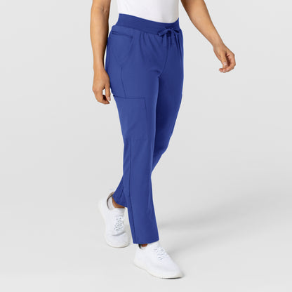 W123 5045 Women's Flex-n-Reach Track Scrub Pants Galaxy Blue