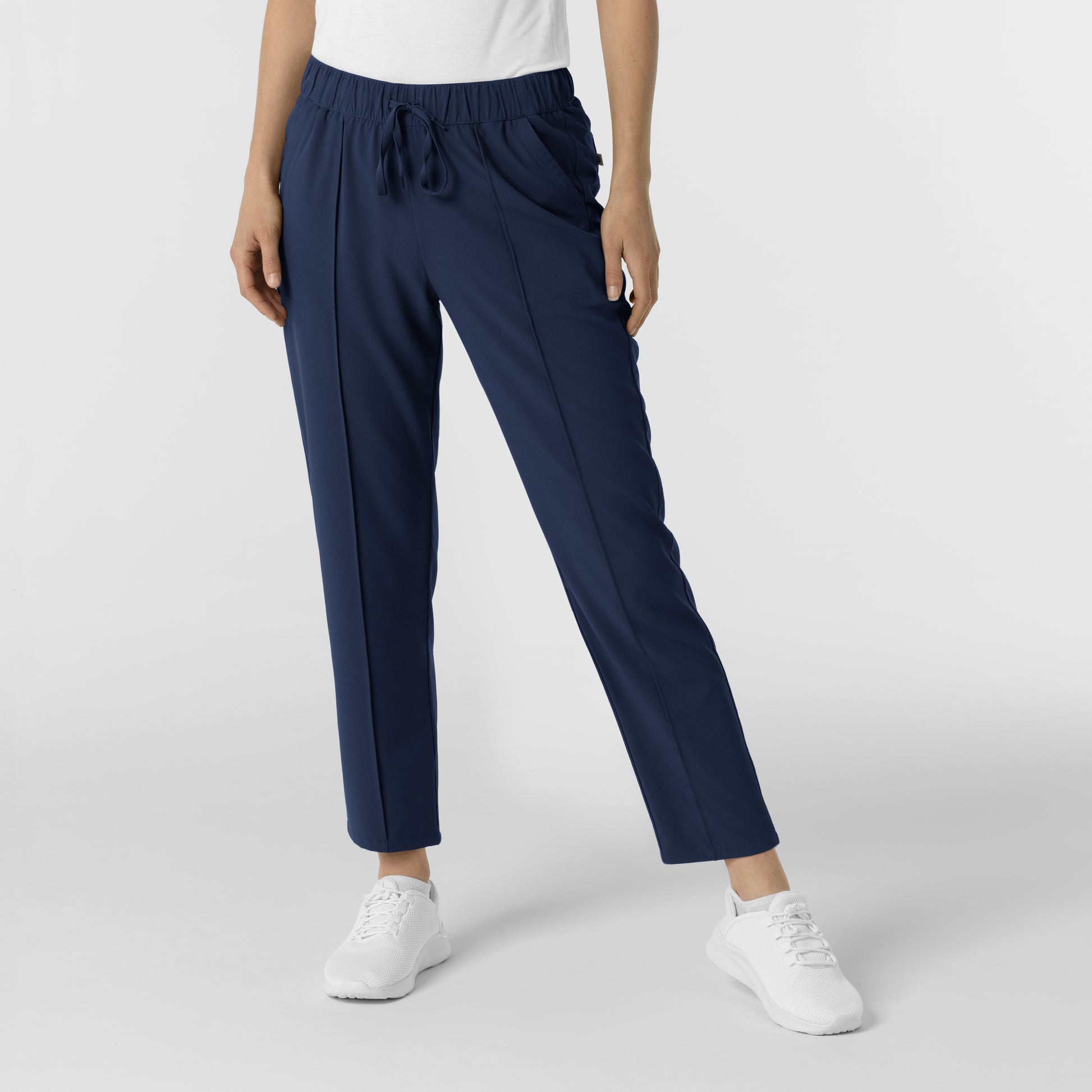 RENEW 5154 Women's Pintuck Scrub Pants Navy
