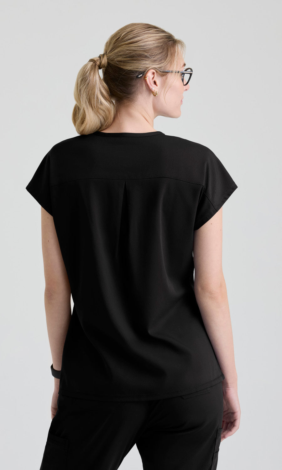 Grey's Anatomy Stretch GRST352 Lexi Top Black - back