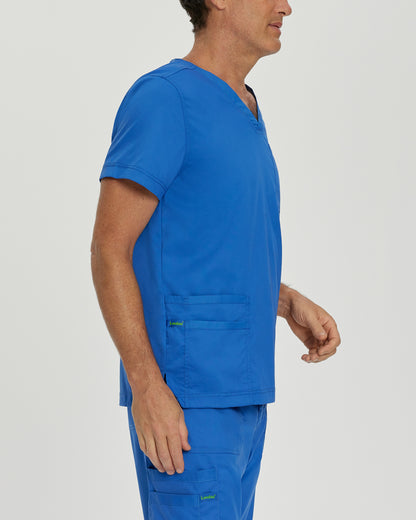 ProFlex 4253 Men's 4 Pocket V Neck Scrub Top Royal Image