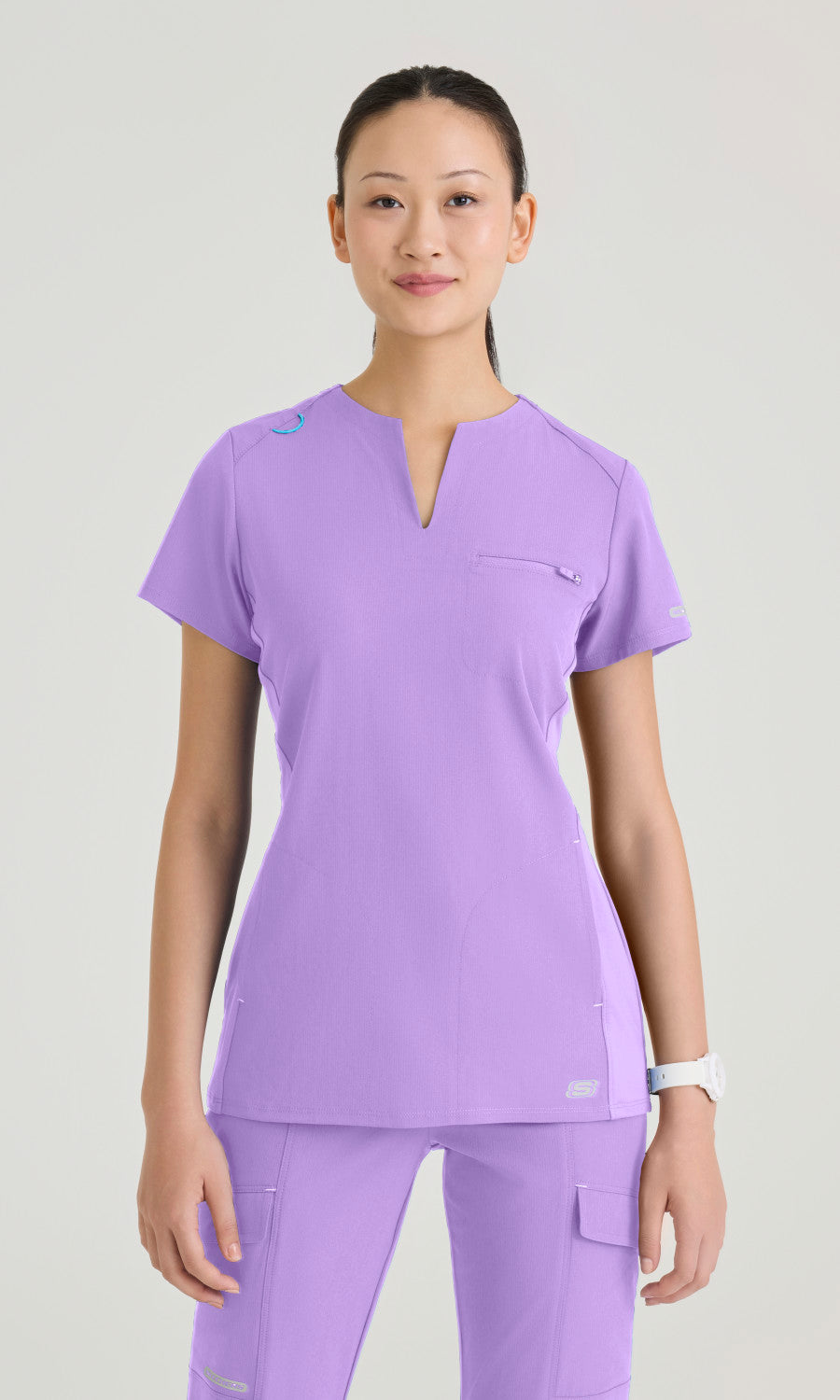 Skechers SKT312 Women's Reward Top in Luxe Lavender by Barco Model Image Front