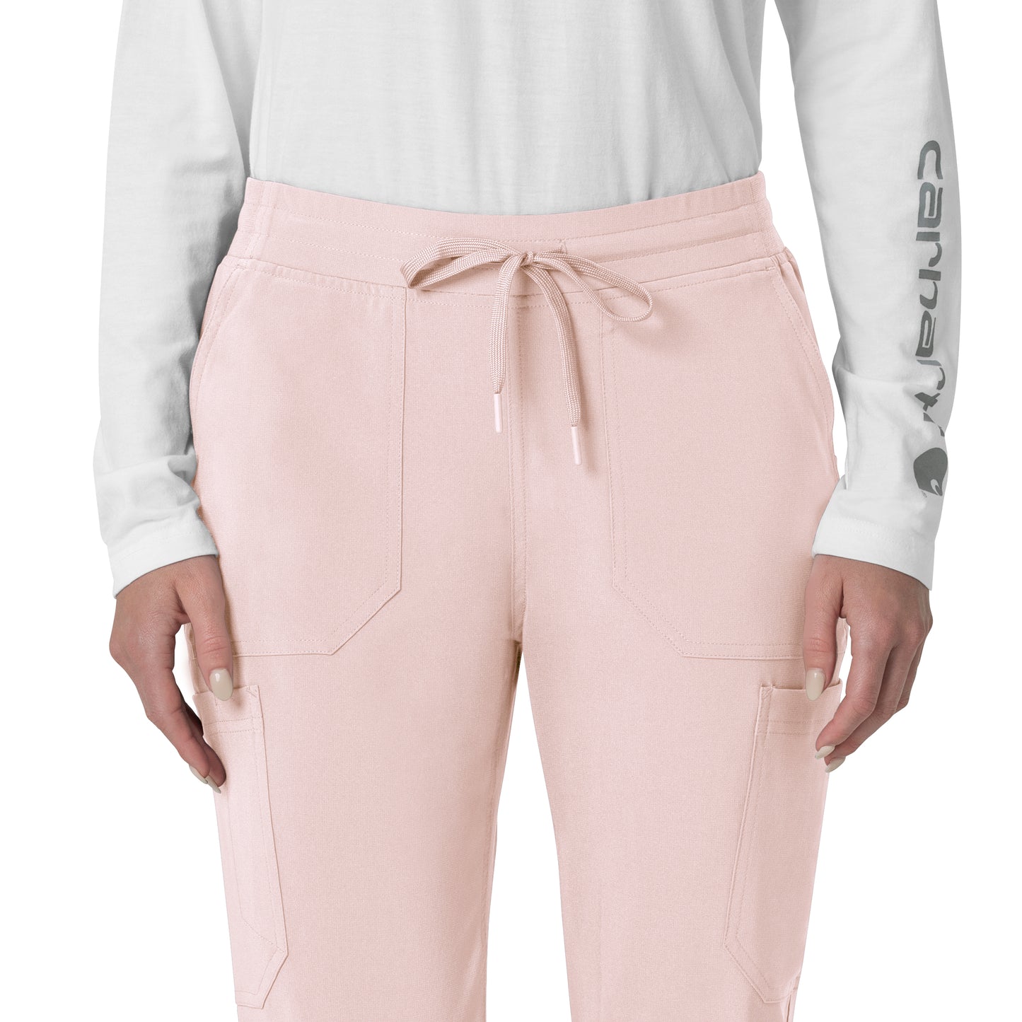 Force Cross-Flex C53110 Women's Cargo Jogger Scrub Pants Soft Rose