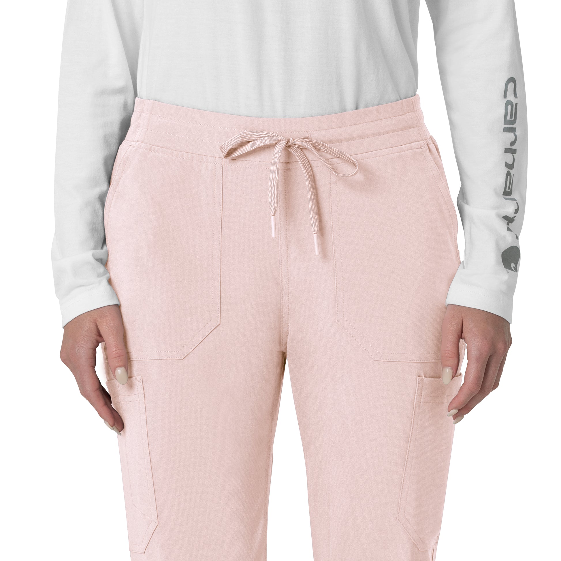 Force Cross-Flex C53110 Women's Cargo Jogger Scrub Pants Soft Rose