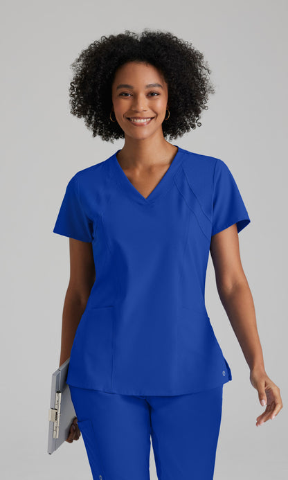 Barco One 5105 Racer Scrub Top Cobalt