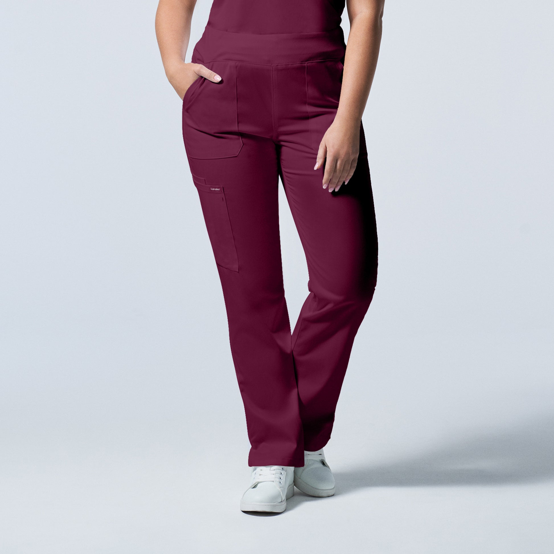 ProFlex LB405 Women's Cargo Scrub Pants Wine Image