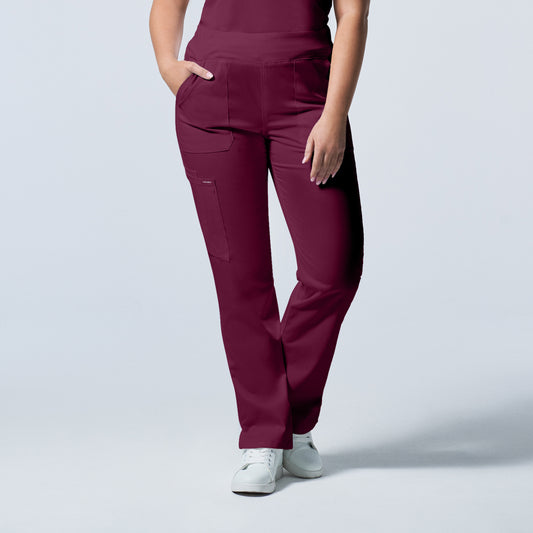 ProFlex LB405 Women's Cargo Scrub Pants Wine Image