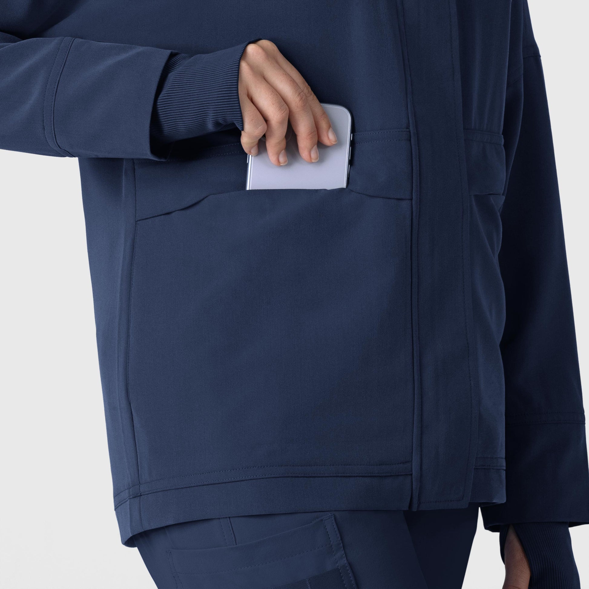 Layers 8132 Germs Happen Packable Scrub Jacket Navy Model Image Alternate | Wink