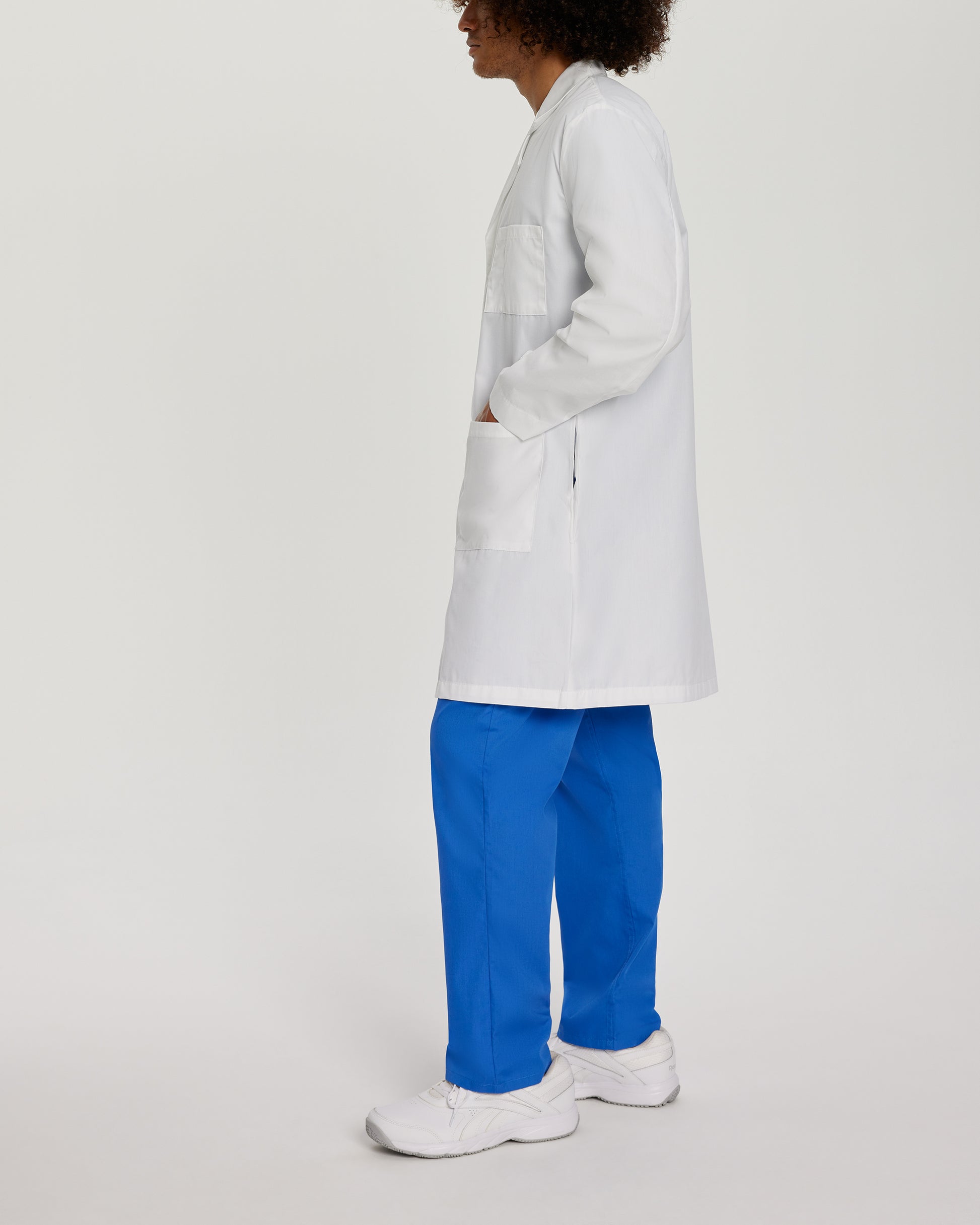 Essential Lab Coats 3187 Unisex 3 Pocket Full Length White Coat White Image