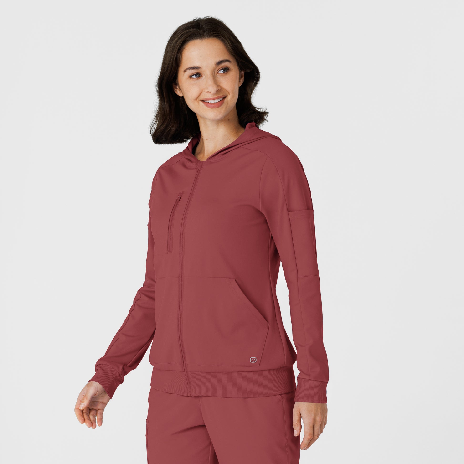 RENEW Knit 8159 Women’s Zip Hoodie Ruby