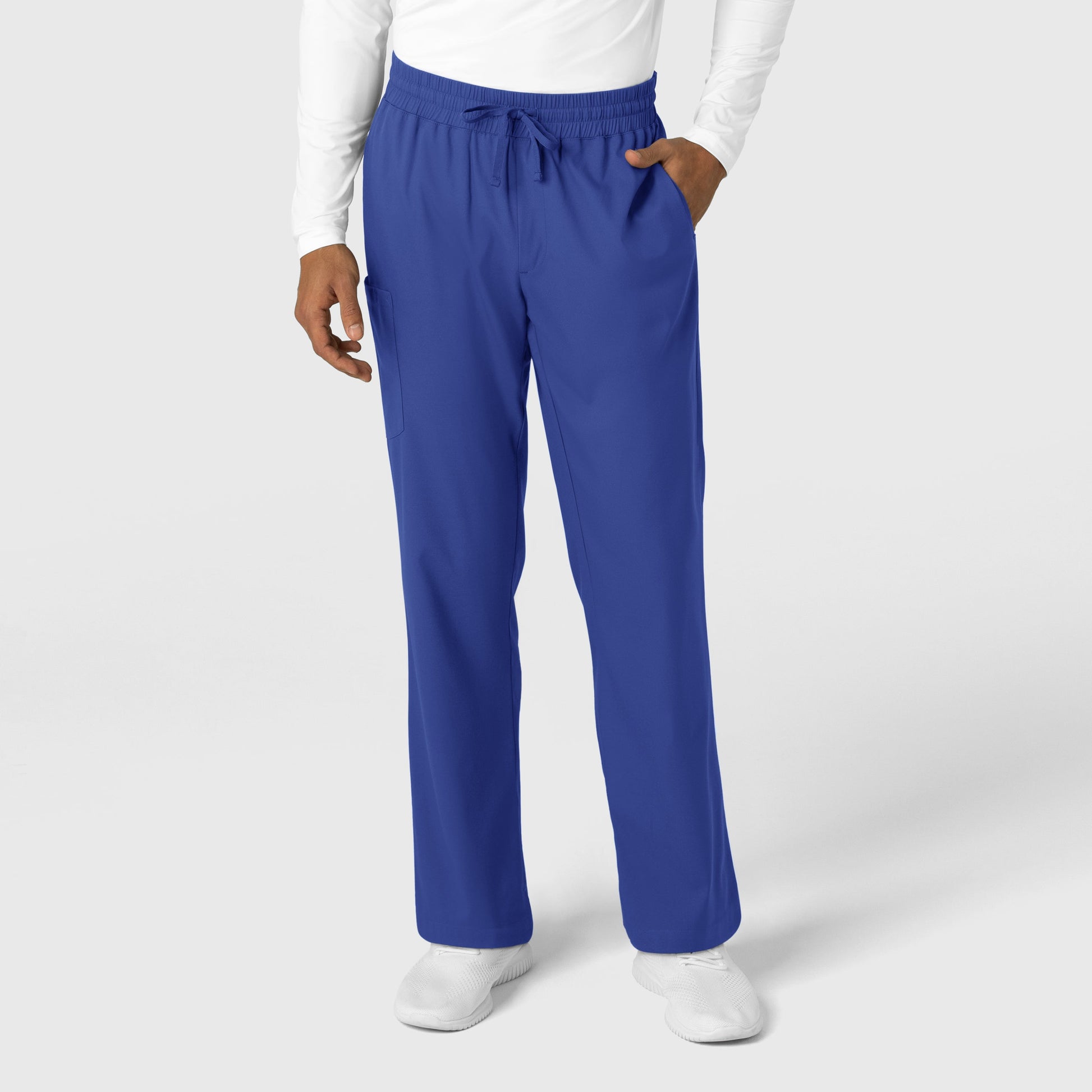Boundless 5351 Men's Straight Leg Scrub Pants Galaxy Blue