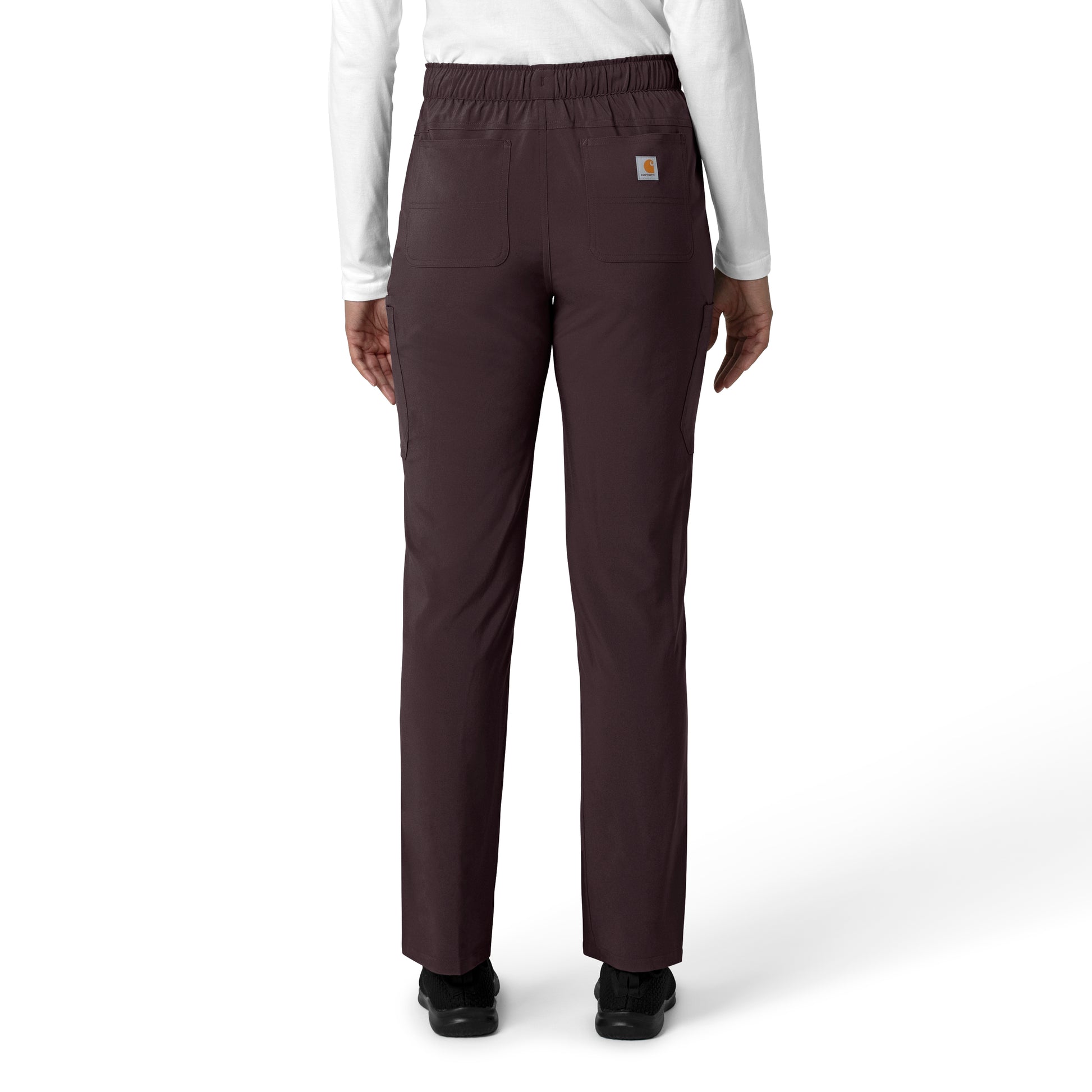 Force Cross-Flex C53210 Women's Straight Leg Cargo Scrub Pants Dark Sepia