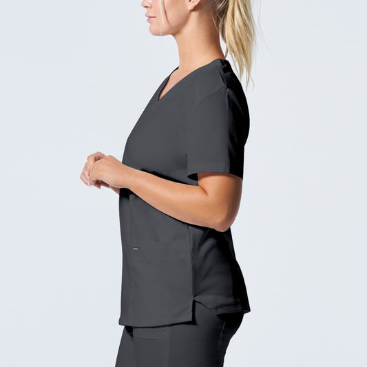 ProFlex LT105 Women's 3 Pocket V Neck Scrub Top Graphite Image