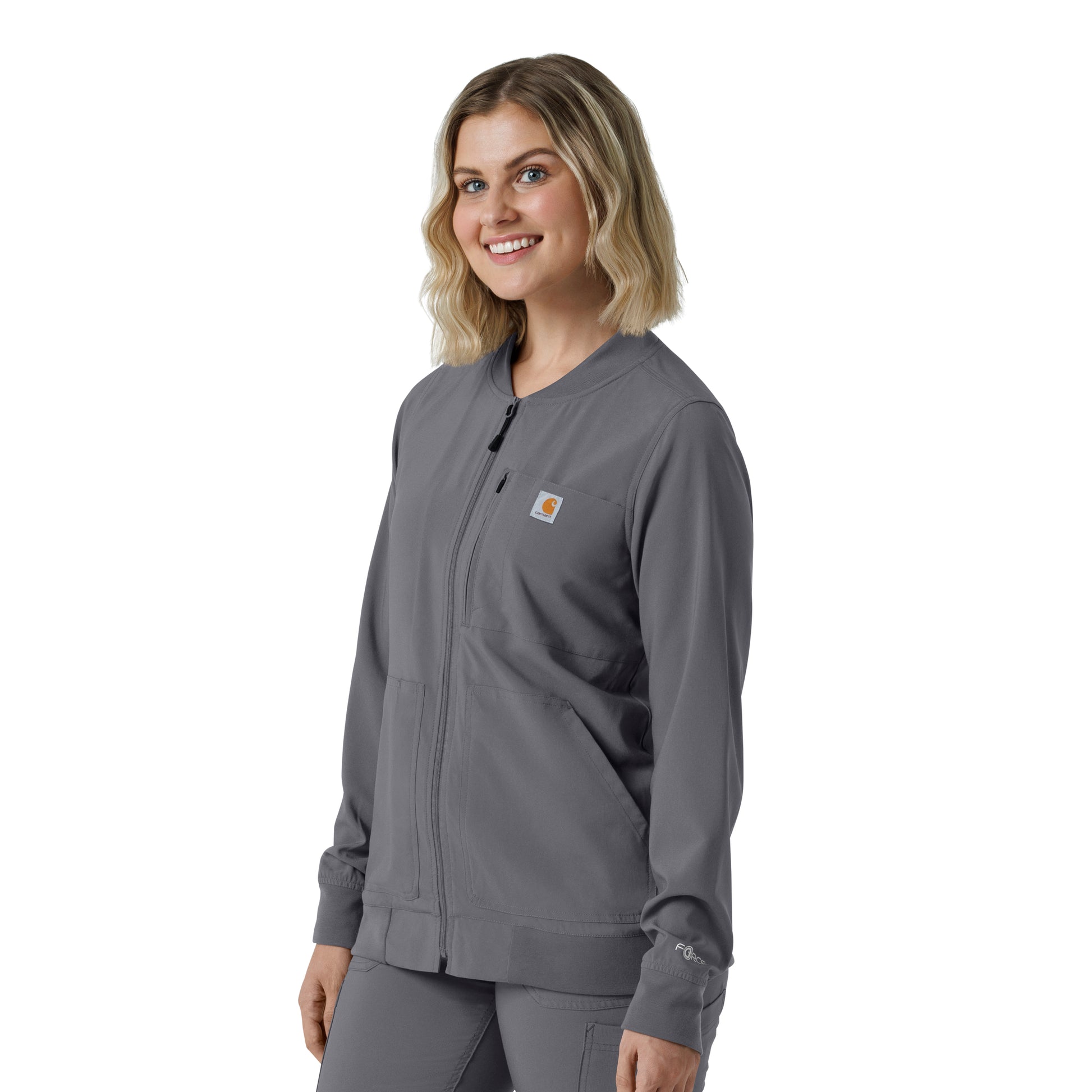 Force Cross-Flex C82410 Women's Lightweight Scrub Jacket Pewter