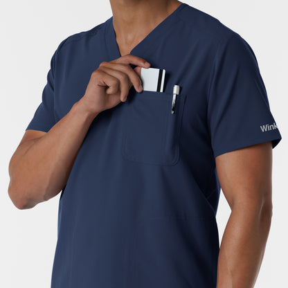 NURTUR 6380 Men's V-Neck Scrub Top Navy