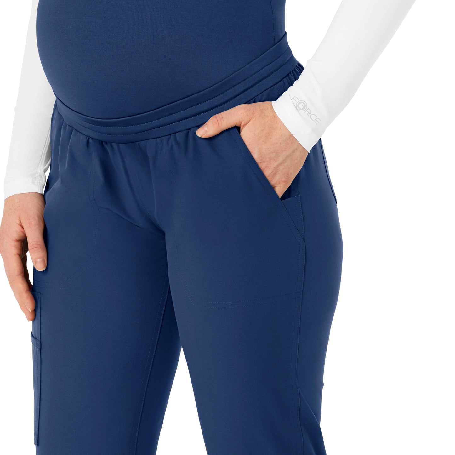 Force Essentials C54113 Maternity Jogger Scrub Pants Navy Model Image Alternate | Carhartt