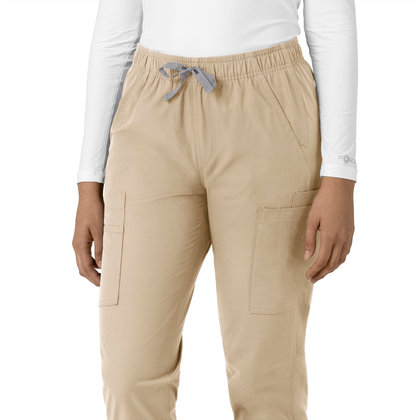 Force Essentials C51213 Straight Leg Scrub Pants Khaki Model Image Alternate | Carhartt