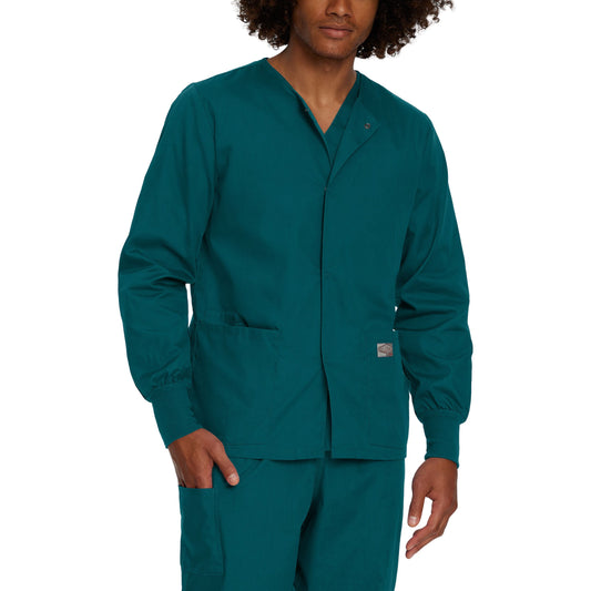 Scrub Zone 75231 Unisex 3 Pocket Warm Up Scrub Jacket Caribbean Image