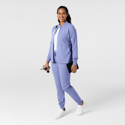 Boundless 8151 Warm Up Scrub Jacket Ceil Blue Model Image Alternate | Wink