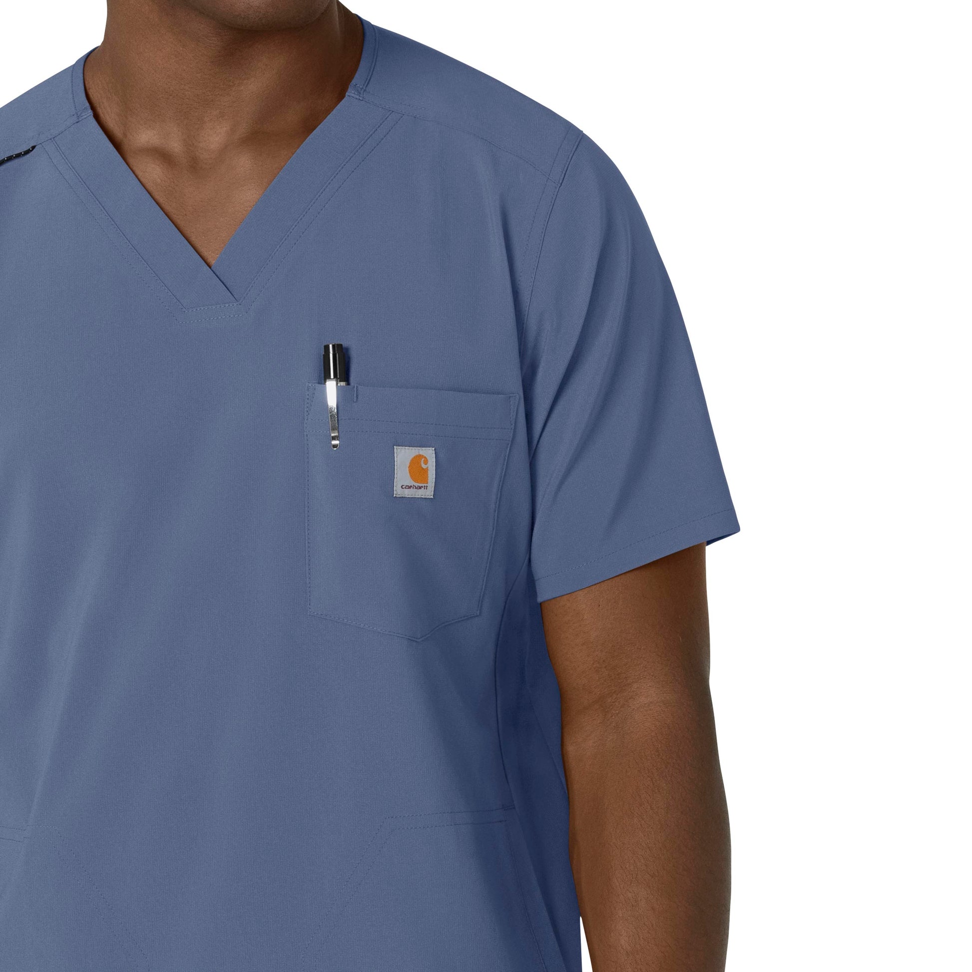 Force Cross-Flex C16410 Men's V-Neck Scrub Top Riverside Model Image Alternate | Carhartt