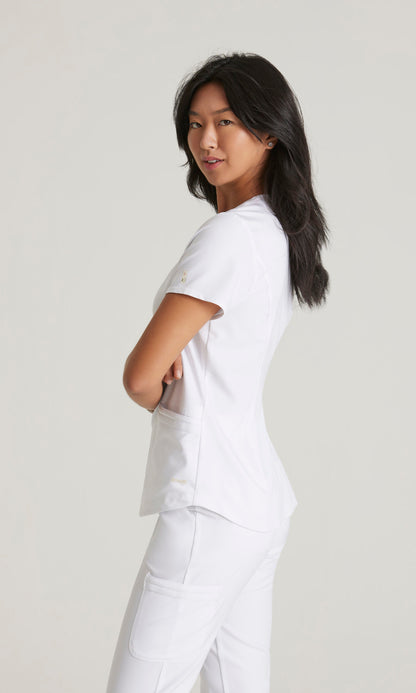 Grey's Anatomy Evolve GSST180 Rhythm Scrub Top White