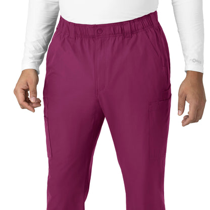 Force Essentials C56113 Men's Straight Leg Cargo Scrub Pants Wine Model Image Alternate | Carhartt