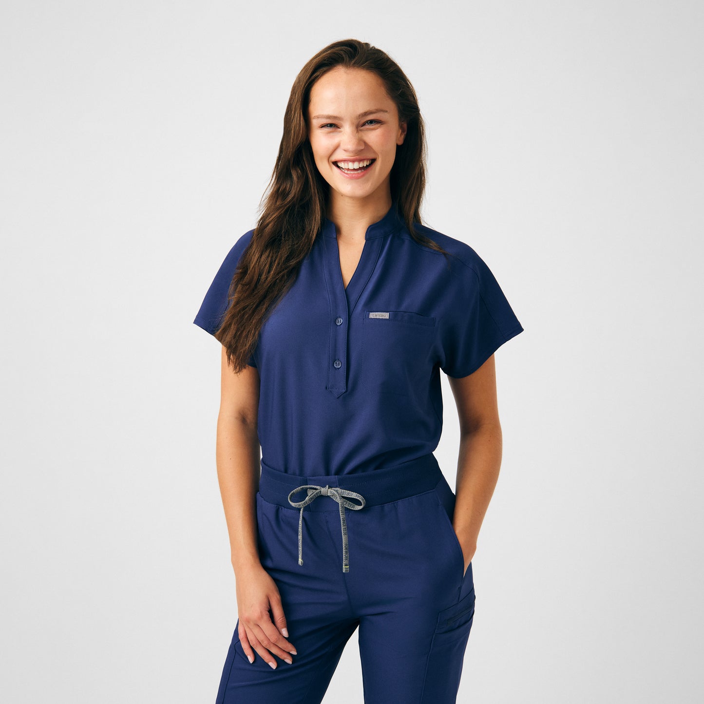 Forward LO606 Women's 1 Pocket Scrub Bodysuit Navy Image