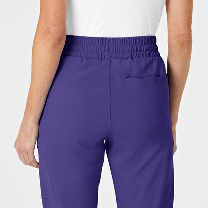 RENEW 5334 High Waist Slim Leg Scrub Pants Grape Model Image Alternate | Wink