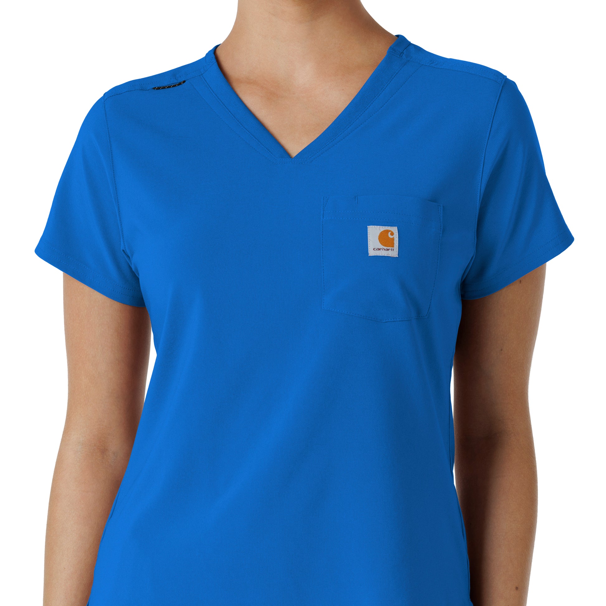 Force Cross-Flex C13410 Tuck-In Scrub Top Royal Model Image Left Side | Carhartt