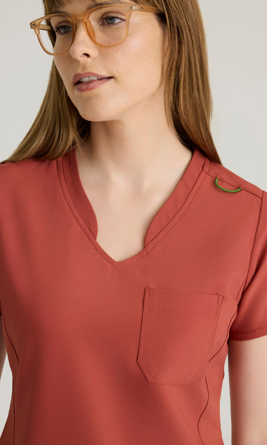 Grey's Anatomy Evolve GSST181 Sway Tuck-In Top Sedona Red