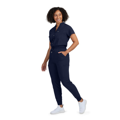 Forward LO603 Women's 8 Pocket Cargo Scrub Jumpsuit Navy Image