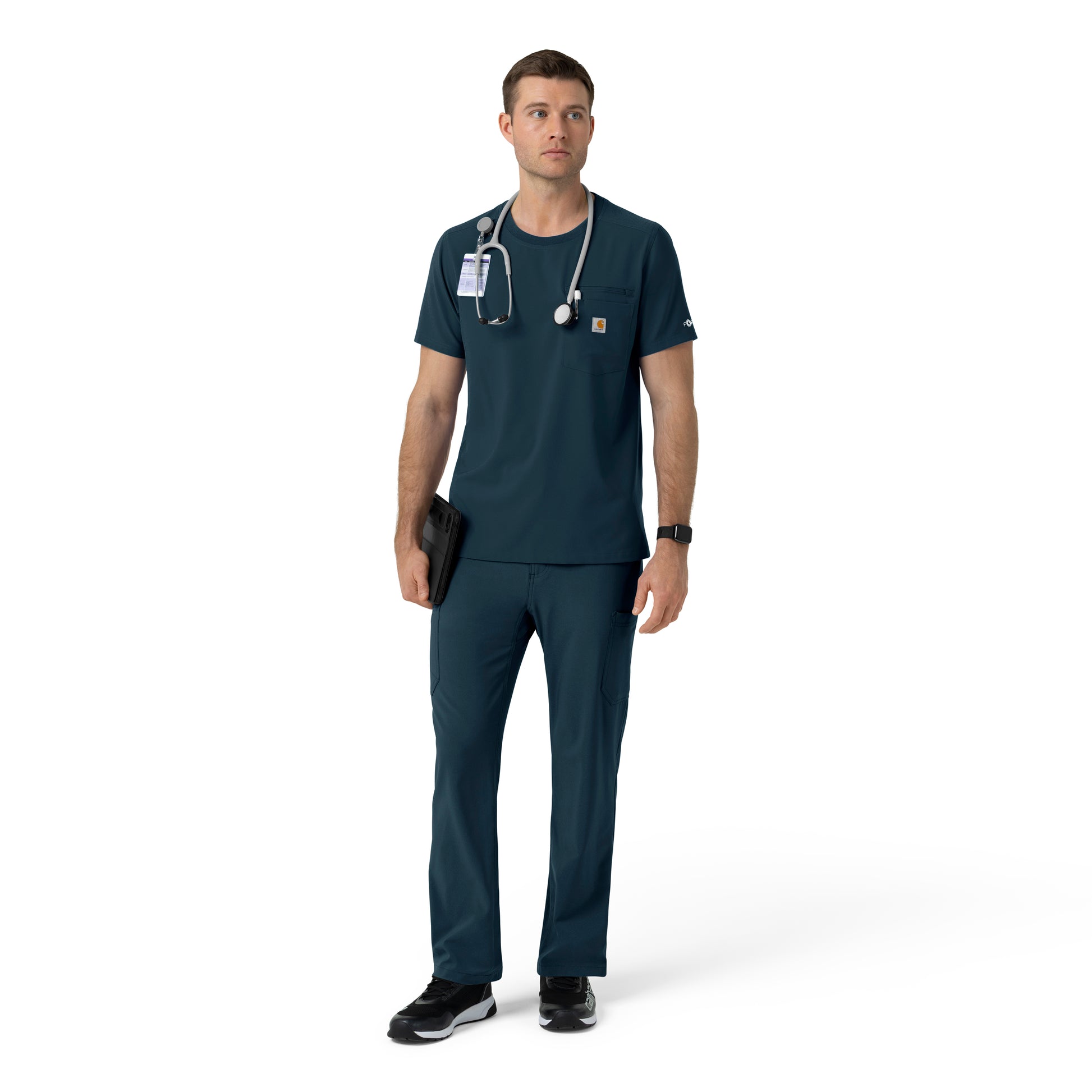 Force Cross-Flex C16510 Men's Crew Neck Scrub Top Navy