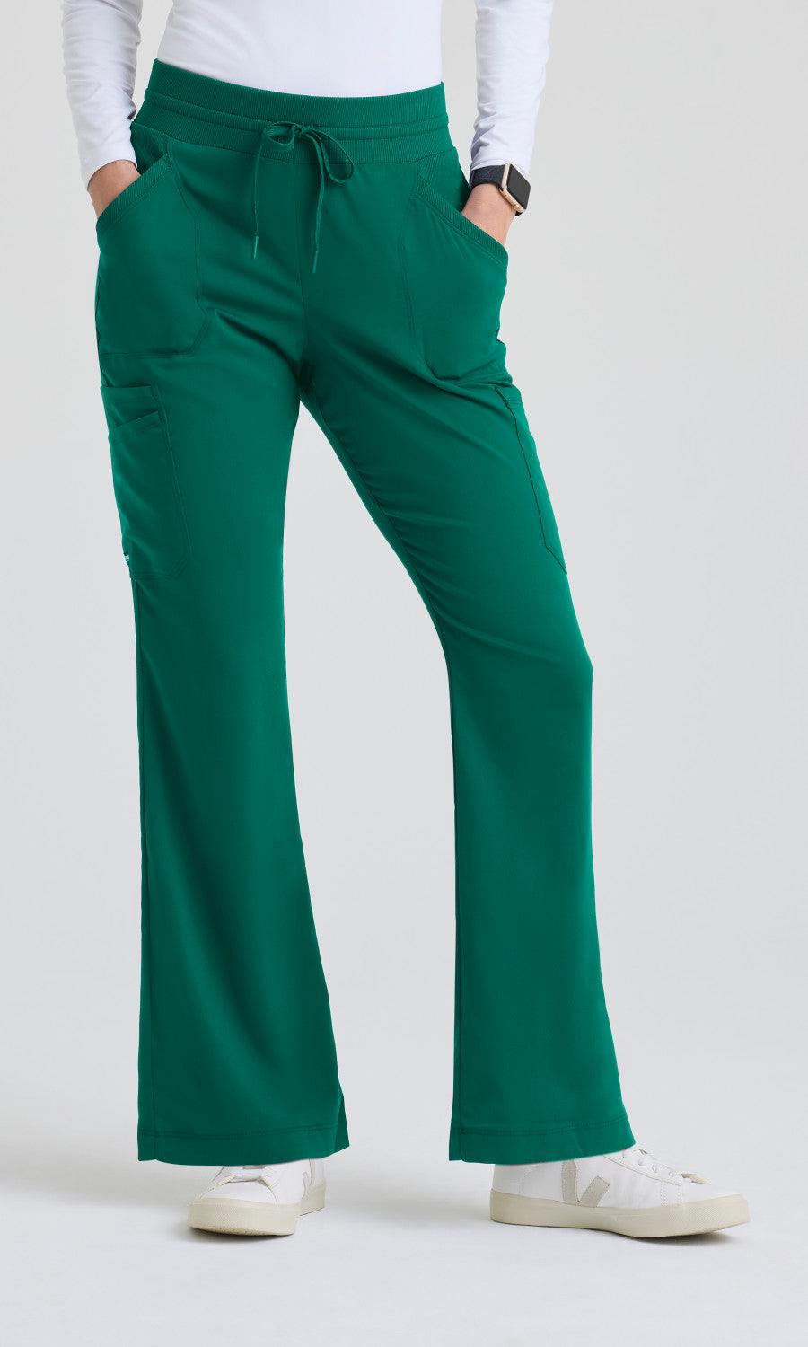 Grey's Anatomy Stretch GRSP722 Kristi Pant Hunter Green - front