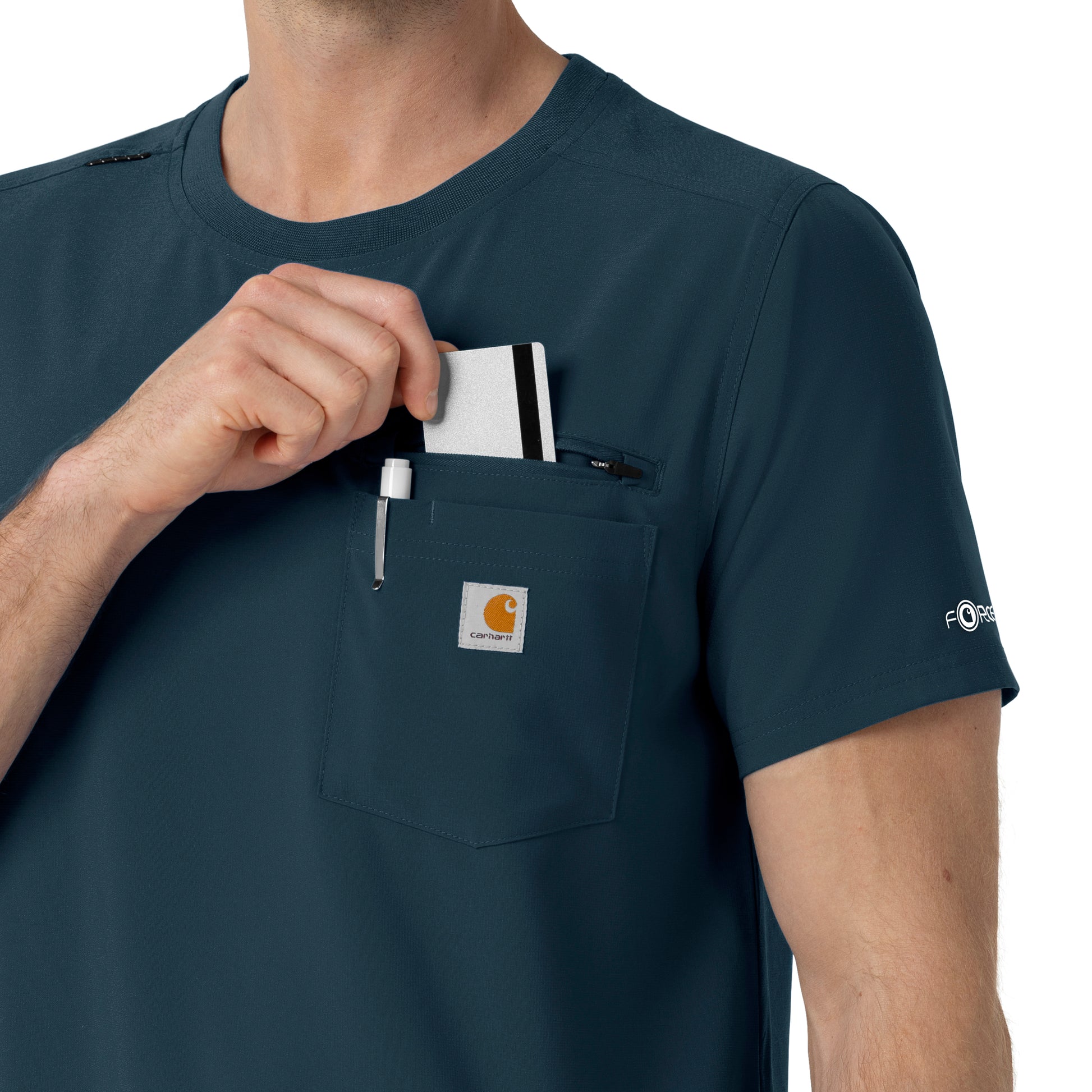 Force Cross-Flex C16510 Men's Crew Neck Scrub Top Navy