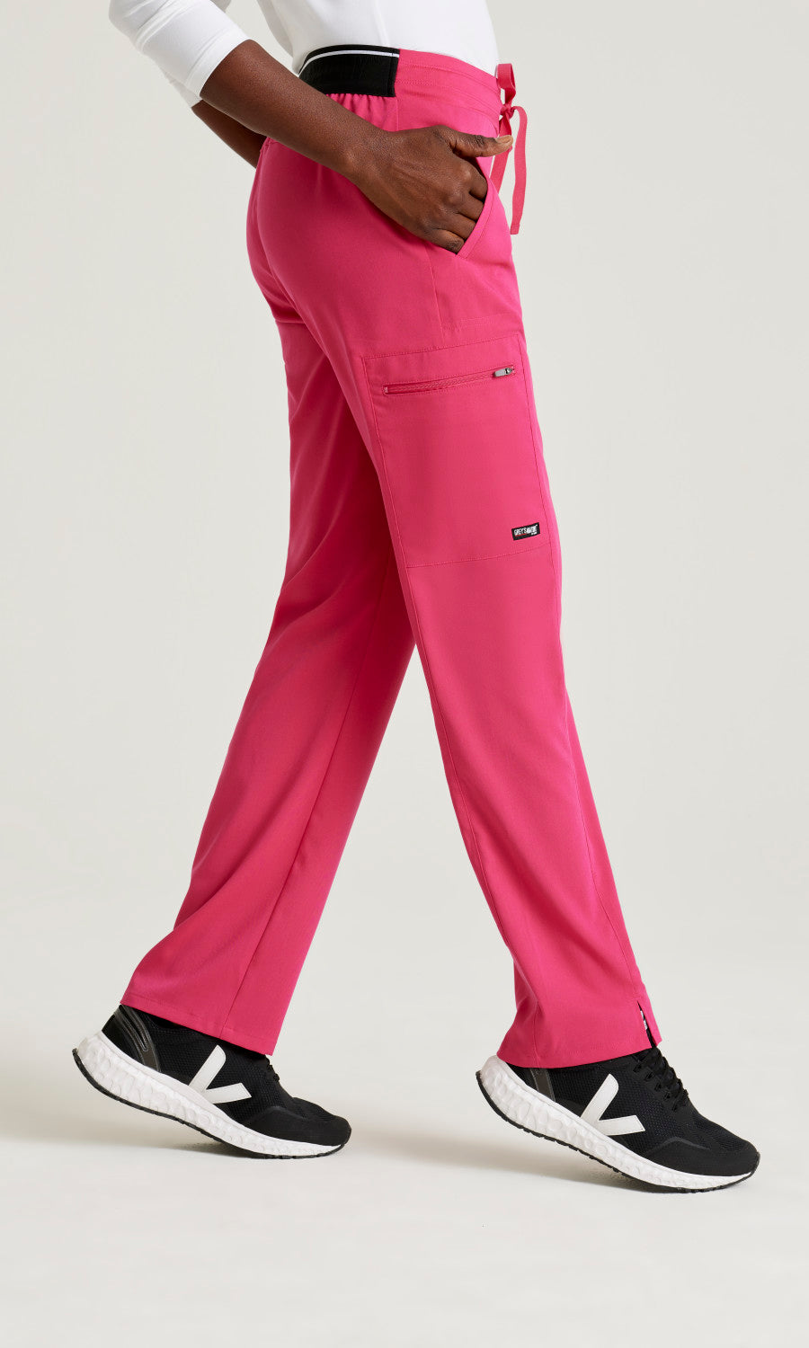Grey's Anatomy Stretch GRSP500 Kim Scrub Pants Vibrance Pink