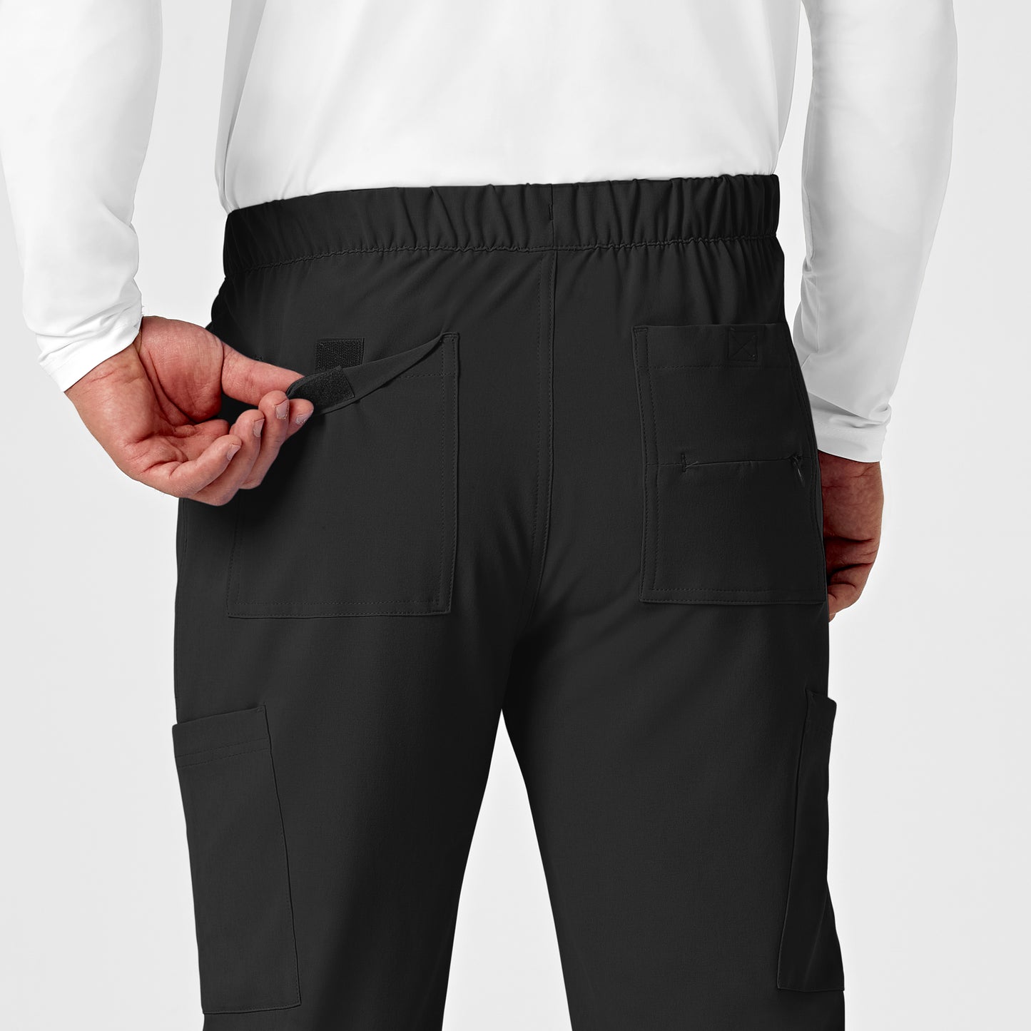 RENEW 5034 Men's Jogger Scrub Pants Black Model Image Alternate | Wink