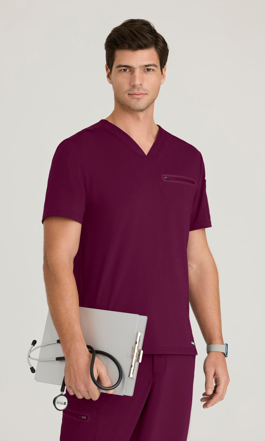 Grey's Anatomy Knits GRST275 Clarity Top Wine - front