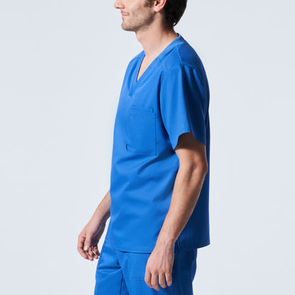 ProFlex LT108 Men's 2 Pocket V Neck Scrub Top Royal Image